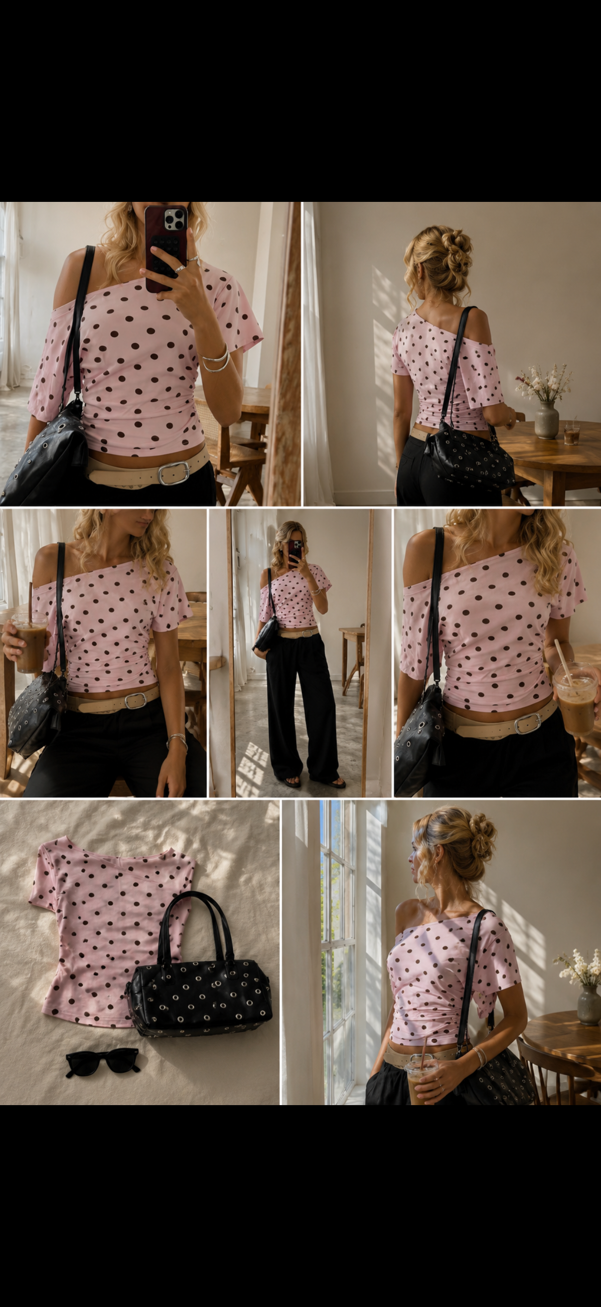 Amalfi Polkadot Top voor Dames - La Femme Boutique