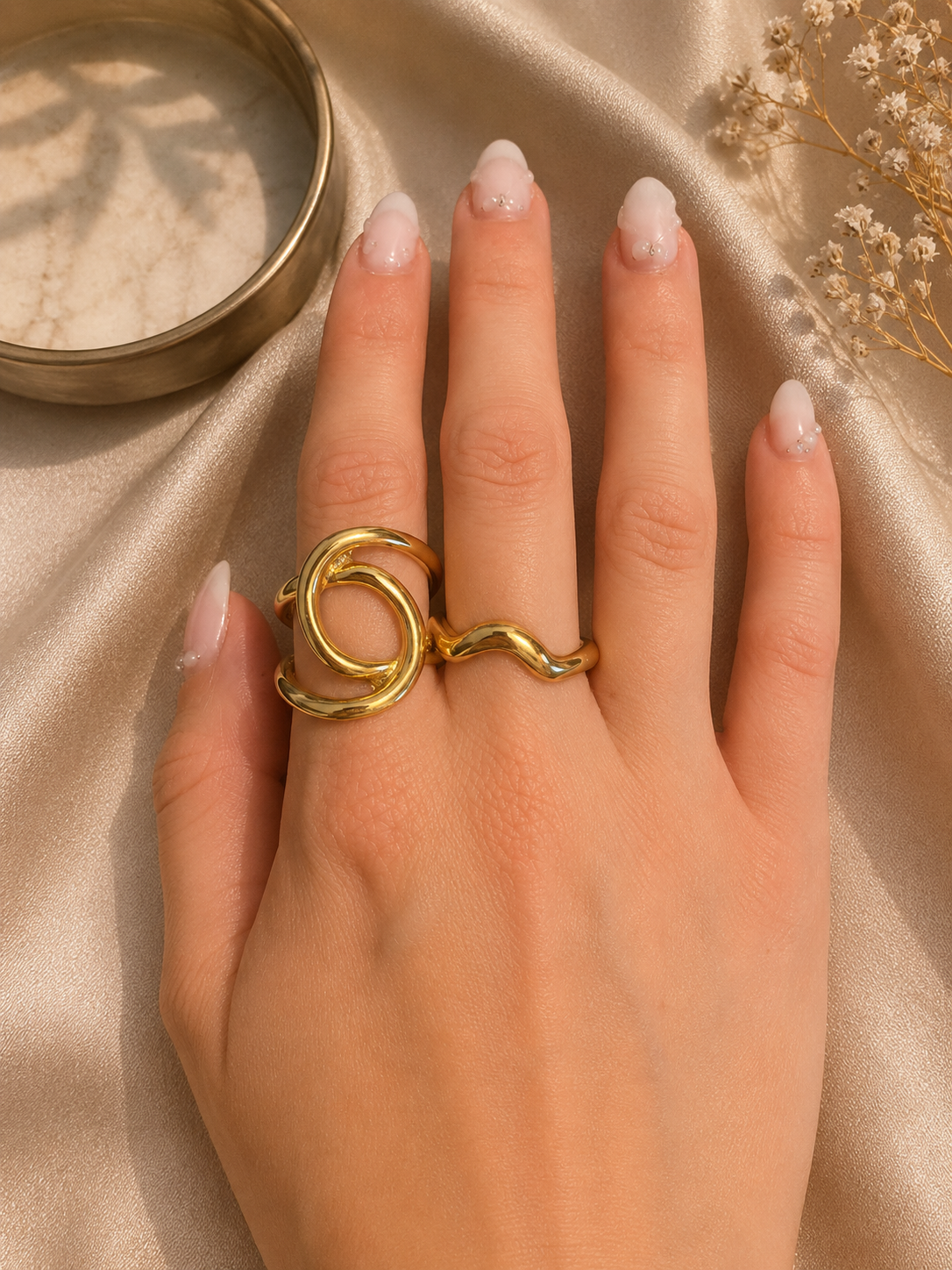 Verstelbare Goudkleurige Ringen Set 3