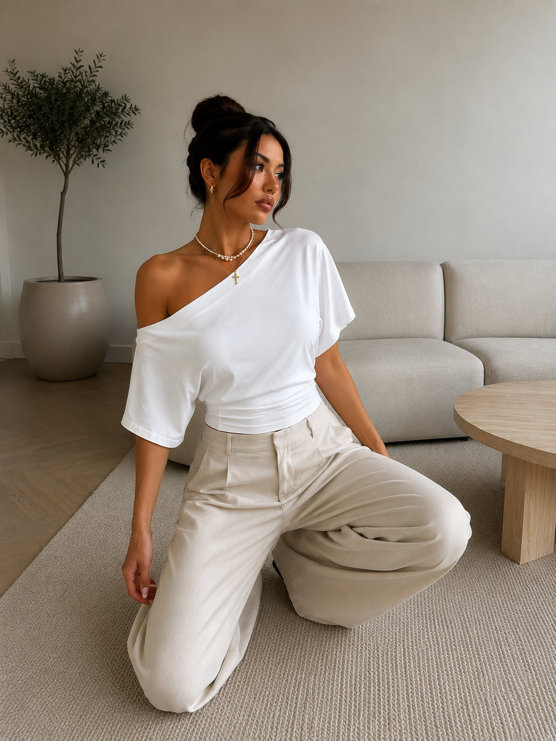Basic One-shoulder top