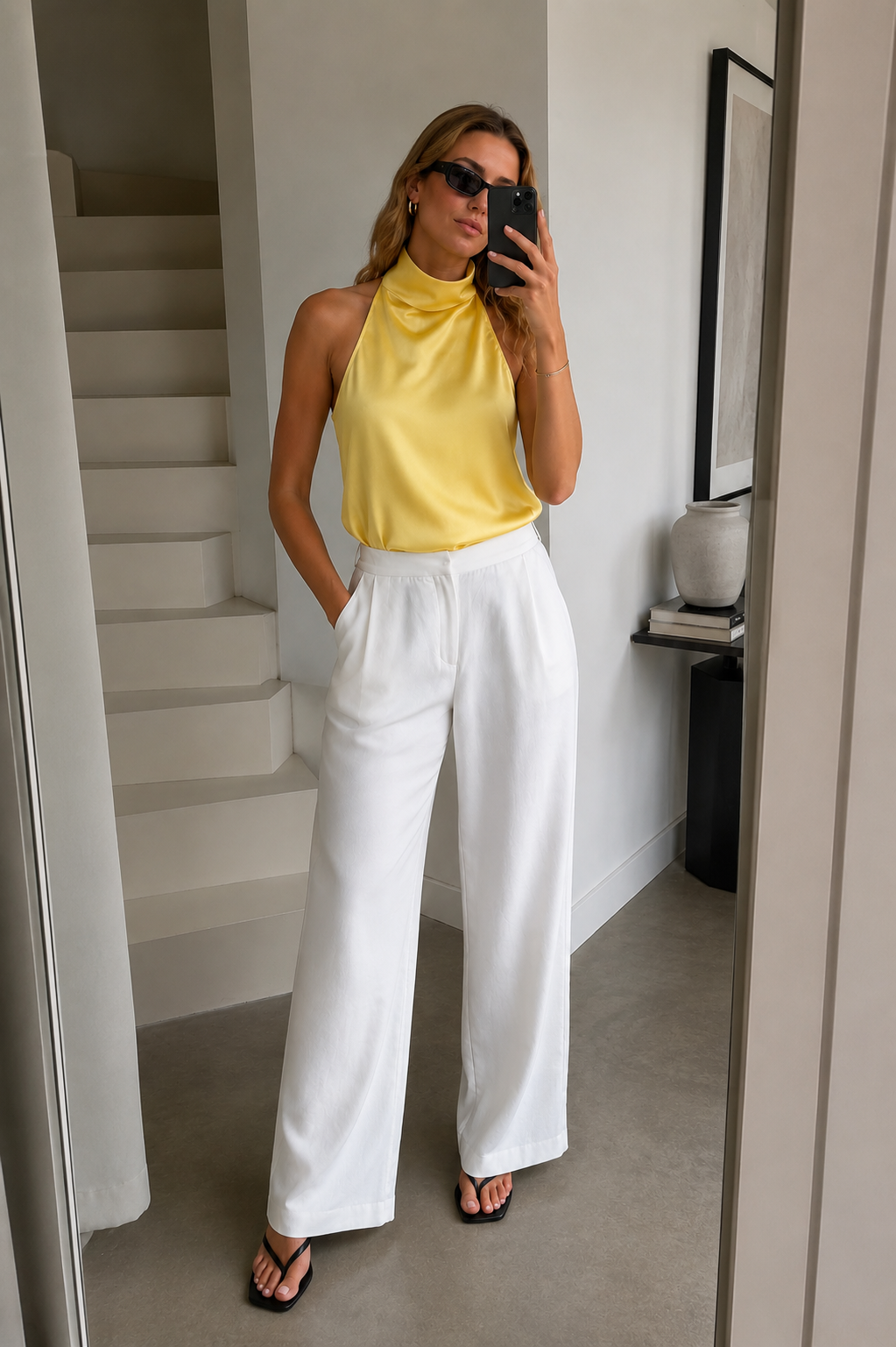 Satijnen Halter Top