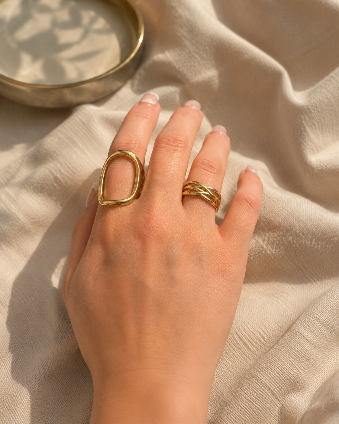Verstelbare Goudkleurige Ringen Set 1
