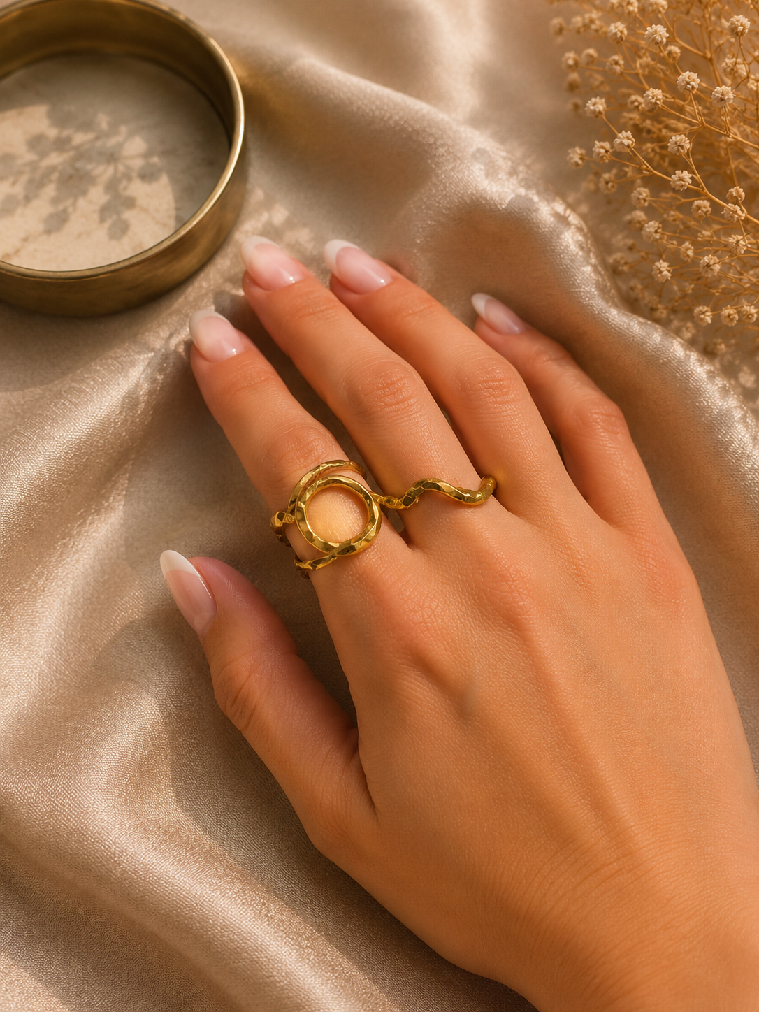 Verstelbare Goudkleurige Ringen Set 3