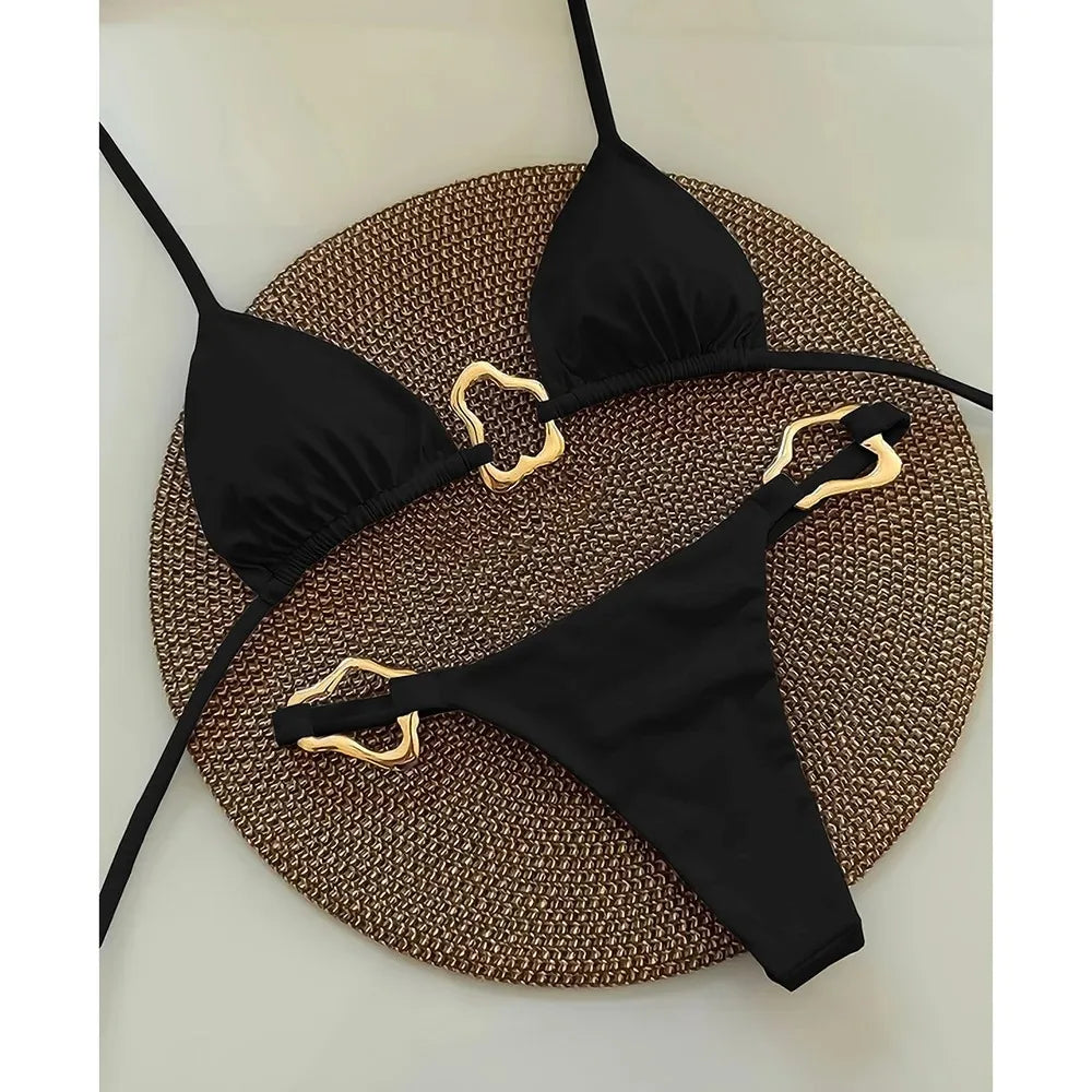 Luxe Bikini Set Met Gouden Details