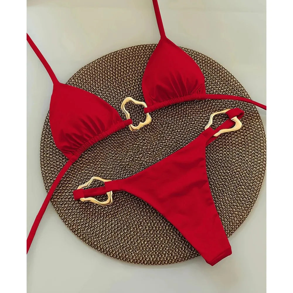 Luxe Bikini Set Met Gouden Details