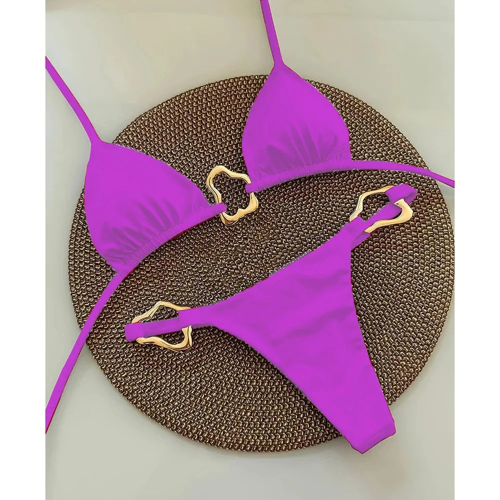 Luxe Bikini Set Met Gouden Details