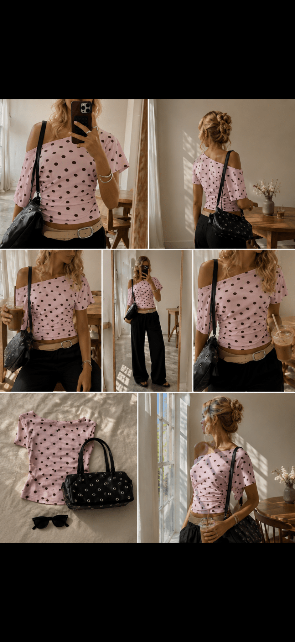 Amalfi Polkadot Top voor Dames - La Femme Boutique