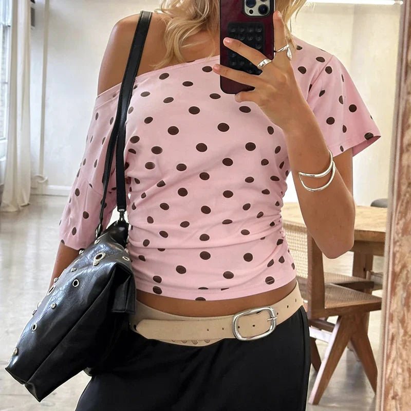 Amalfi Polkadot Top voor Dames - La Femme Boutique