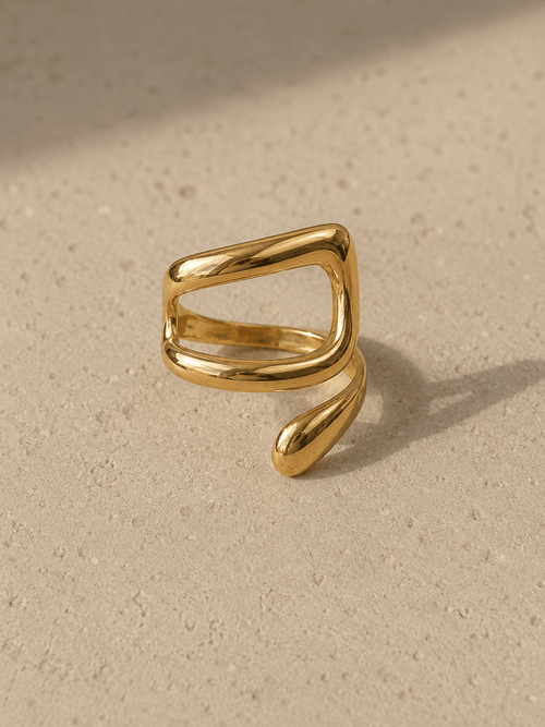 Aura Wrap Ring Gold - La Femme Boutique