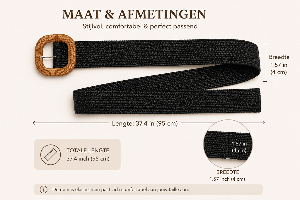 Boho Riem – Vierkante Gesp - La Femme Boutique