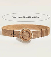 Boho Zomerriem met Ronde Gesp - La Femme Boutique