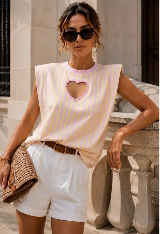 Candy Heart Blouse - La Femme Boutique