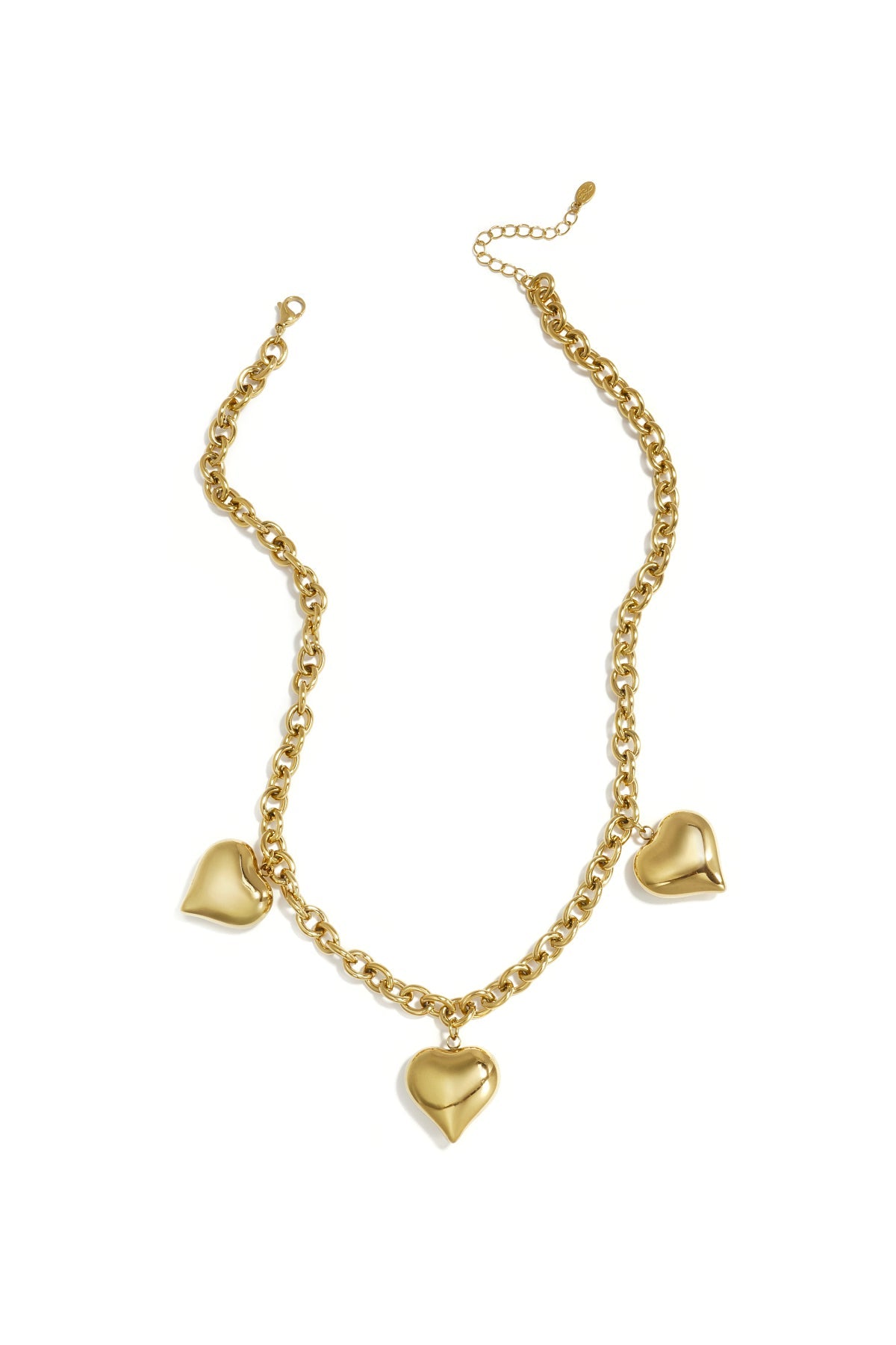 Chunky ketting met grote harten - La Femme Boutique