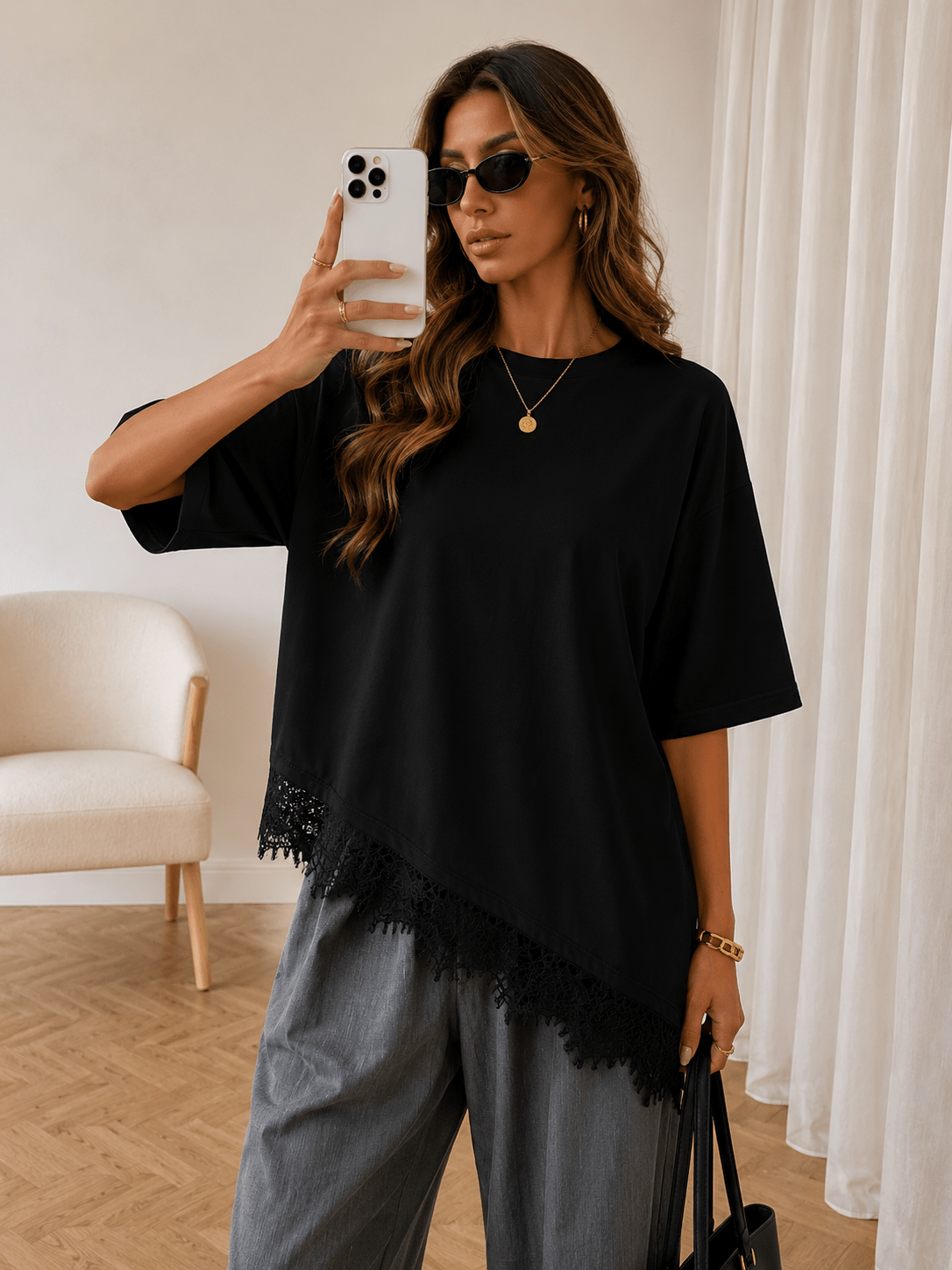 Elegante Oversized T-shirt - La Femme Boutique