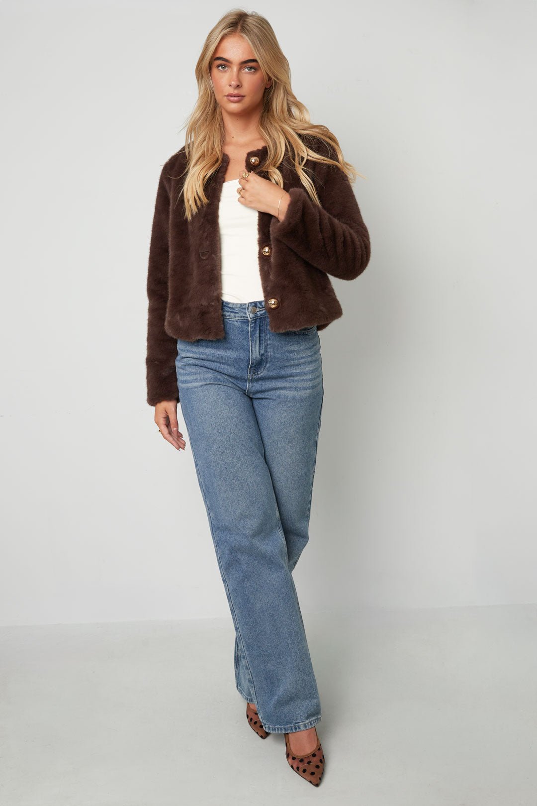 Elodie Jacket Brown - La Femme Boutique