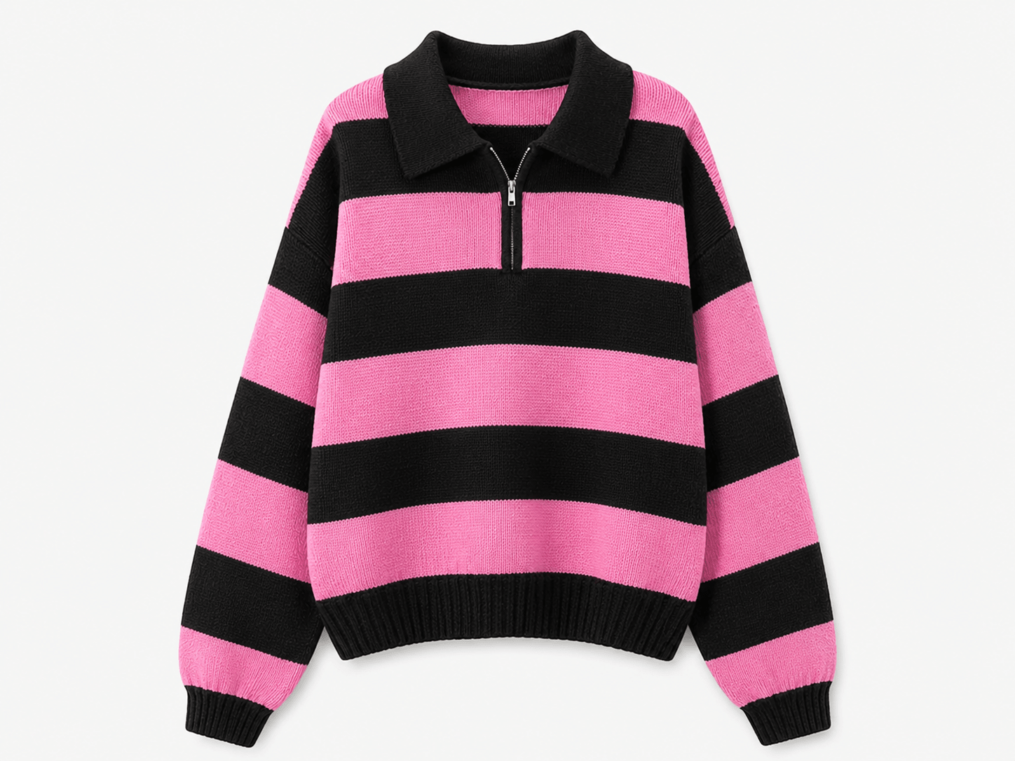 Gestreepte Oversized Sweater - La Femme Boutique