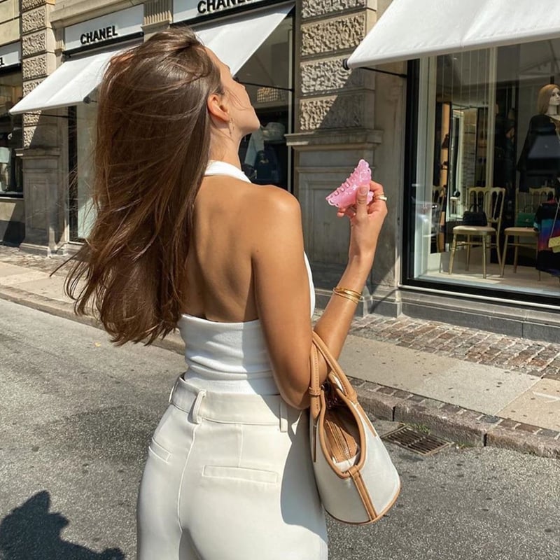 Haltertop met Open Rug - La Femme Boutique