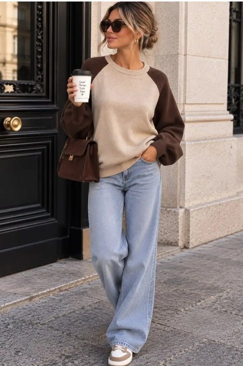 Léonie Sweater Taupe - La Femme Boutique