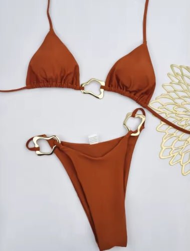 Luxe Bikini Set Met Gouden Details - La Femme Boutique