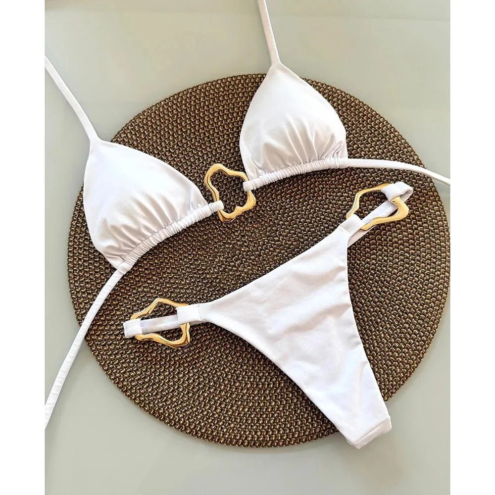 Luxe Bikini Set Met Gouden Details - La Femme Boutique