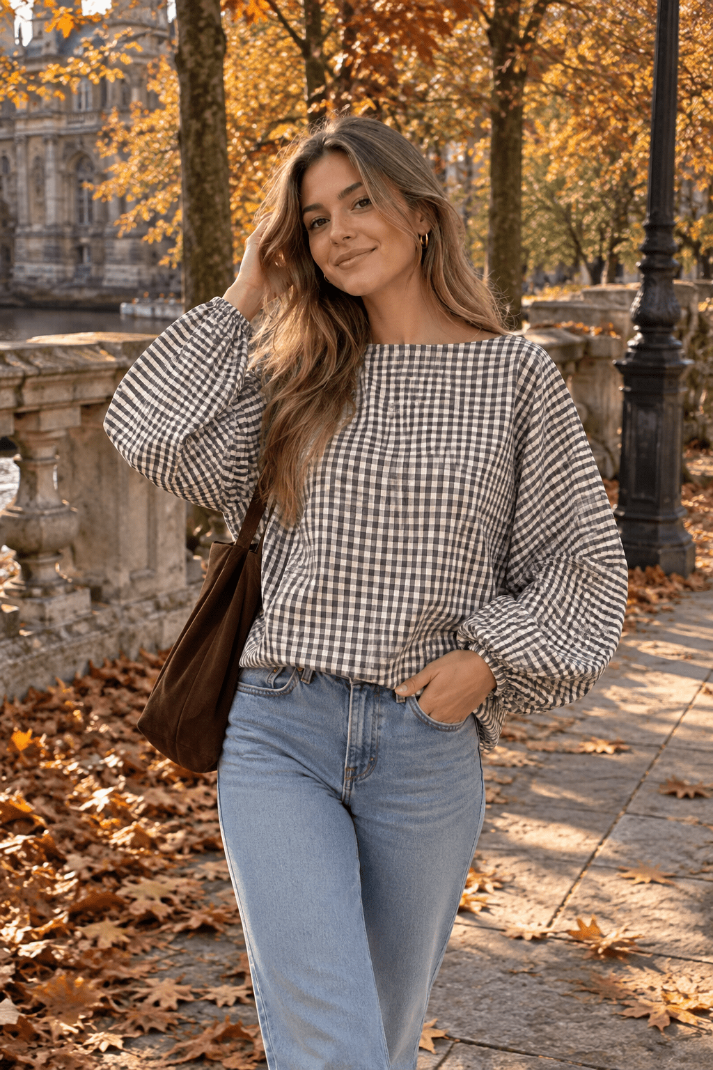 Noa Blouse Brown - La Femme Boutique