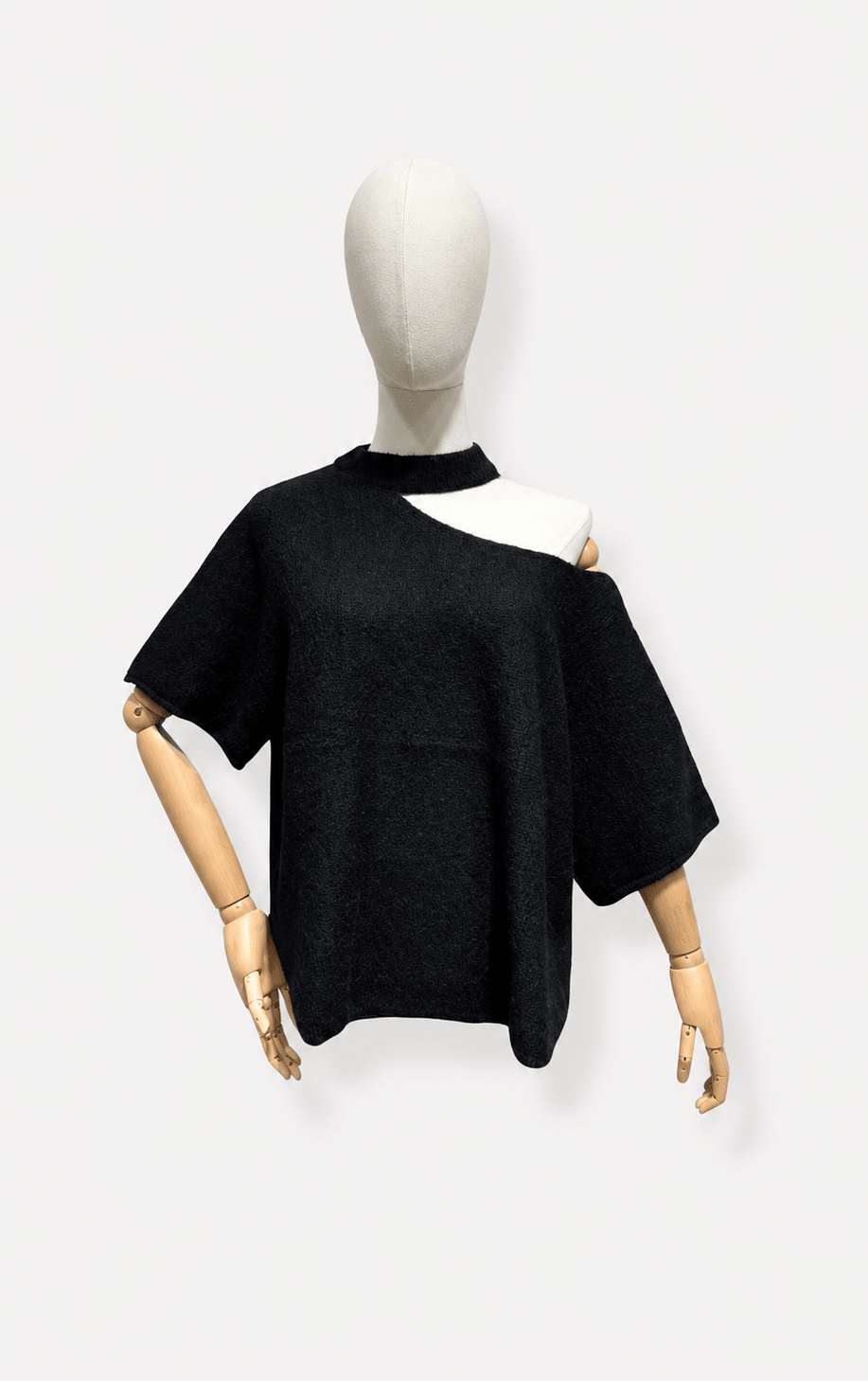 Rosalie Sweater Black - Short Sleeve - La Femme Boutique