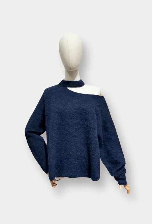 Rosalie Sweater Navy - La Femme Boutique
