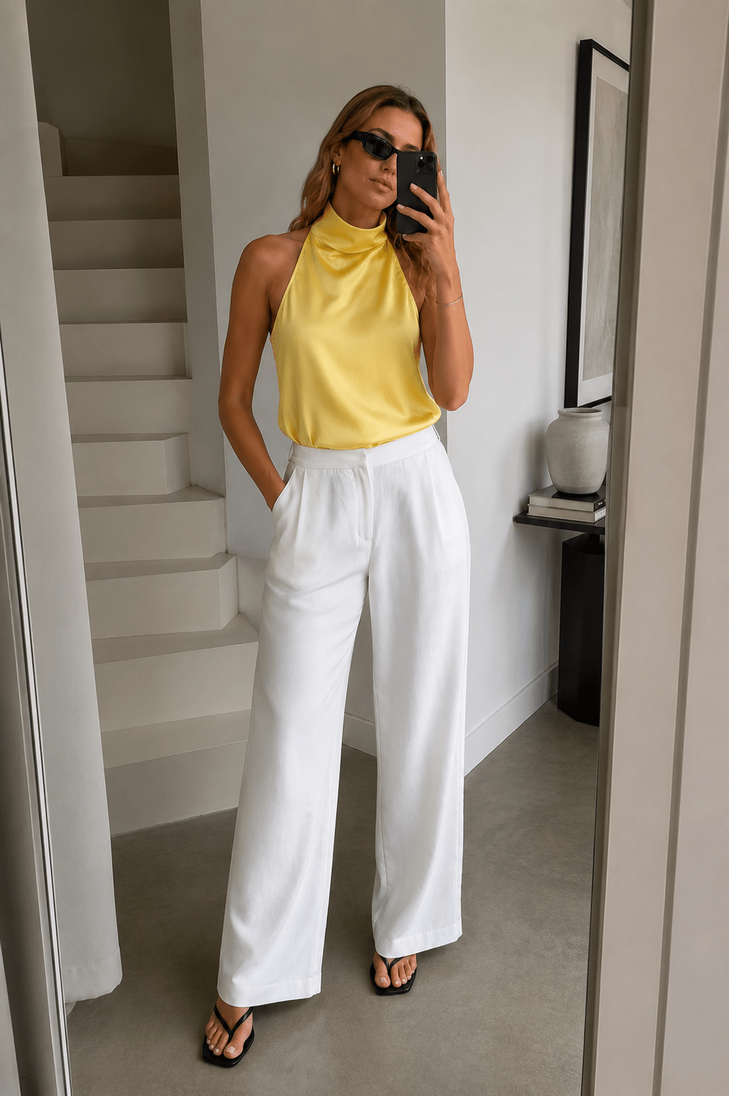 Satijnen Halter Top - La Femme Boutique