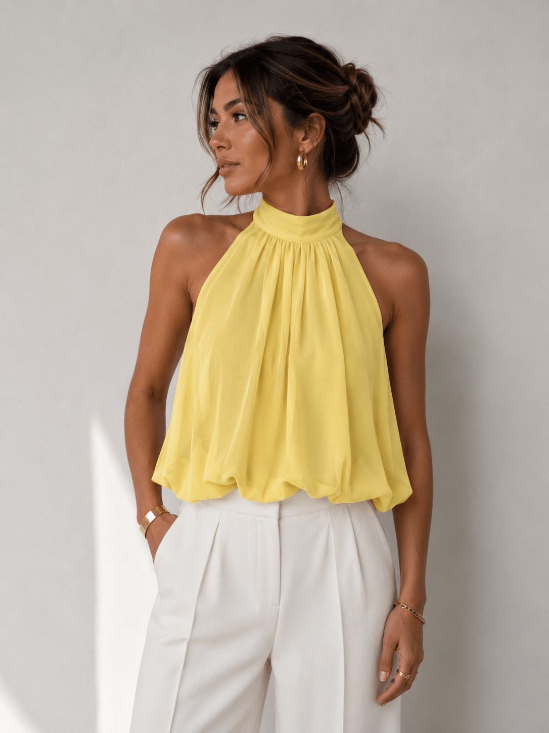 Satijnen Halter Top voor Dames - La Femme Boutique