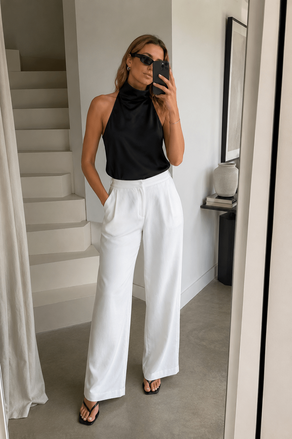 Satijnen Halter Top - La Femme Boutique
