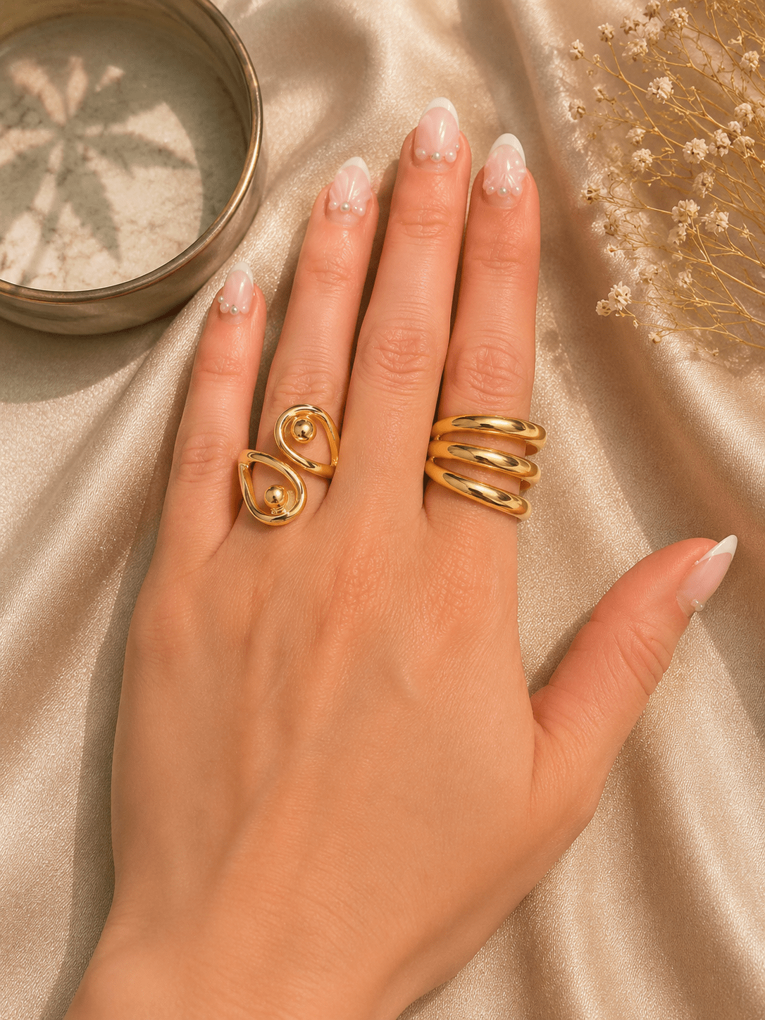 Verstelbare Goudkleurige Ringen Set 4 - La Femme Boutique
