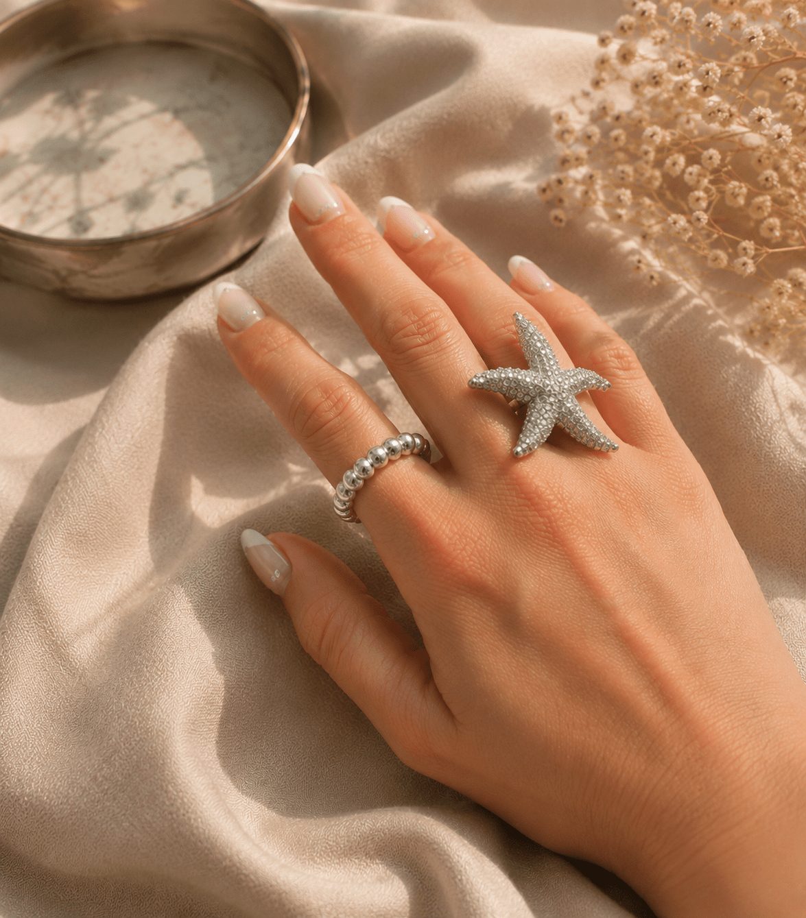 Verstelbare Zilverkleurige Ringen Set 2 - La Femme Boutique