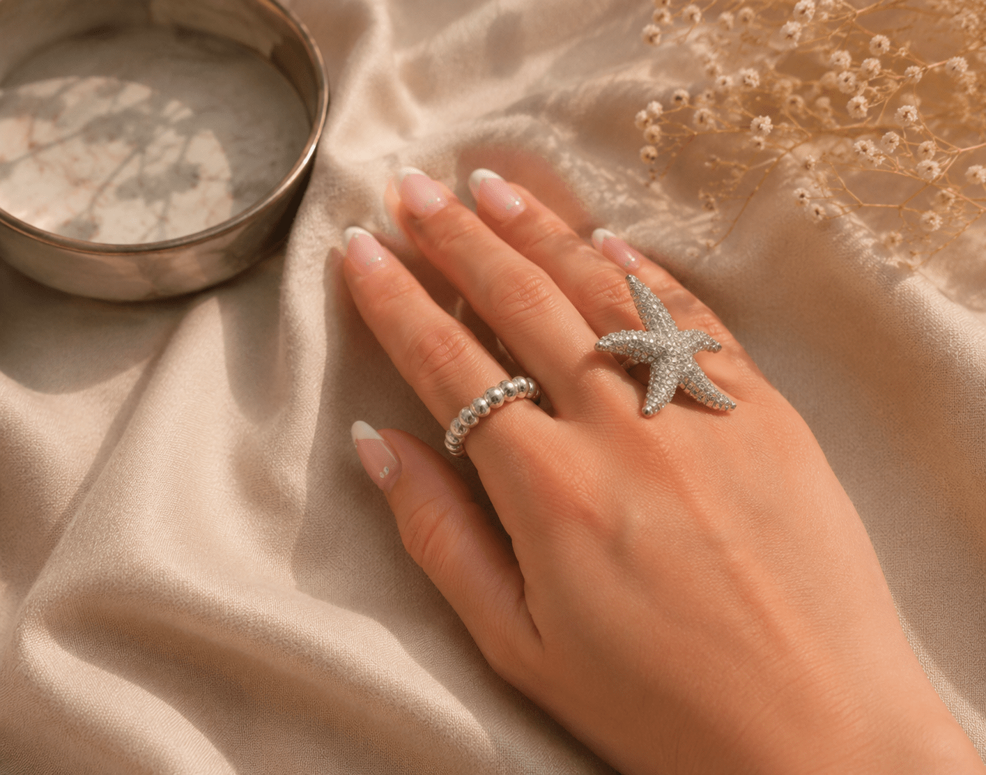 Verstelbare Zilverkleurige Ringen Set 2 - La Femme Boutique