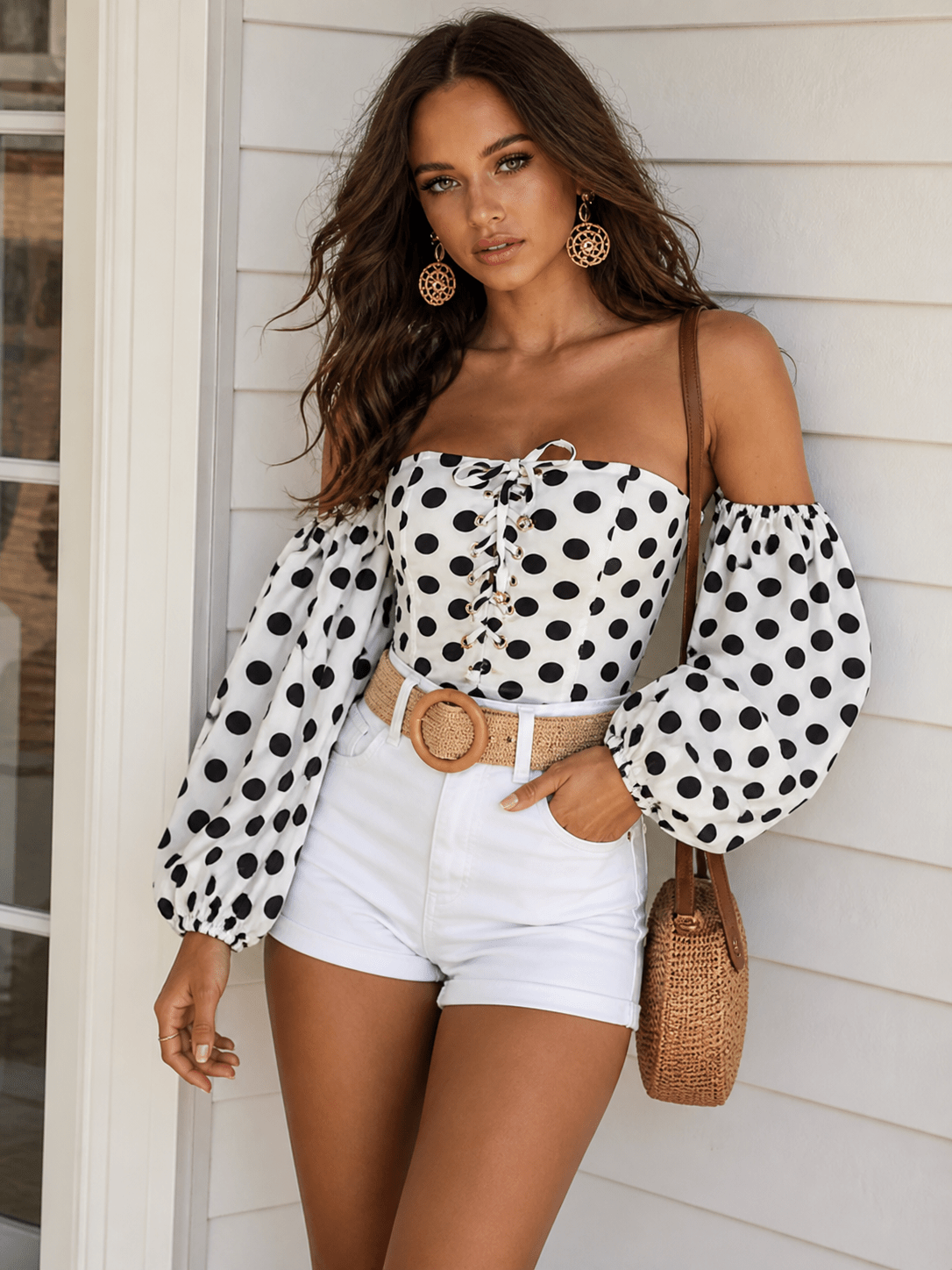 Zomerse bodysuit met stippen - La Femme Boutique